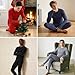 Bodvera Thermal Underwear for Men Long Johns with Fleece Lined Base Layer Set for Cold Weather(Top and Bottom) Grey