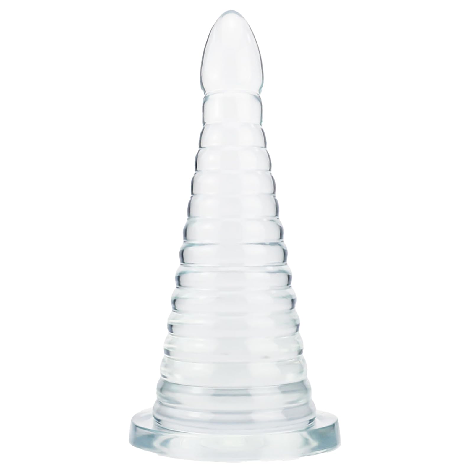 BDSMAGE 25cm Plug Anal, 9 cm de diámetro Dildo Anal Plug Dilatador, forma de cono Plug Anales, Butt Plug Juguetes Eróticos Sexuales, dilatador anal dildo consolador (Transparente)