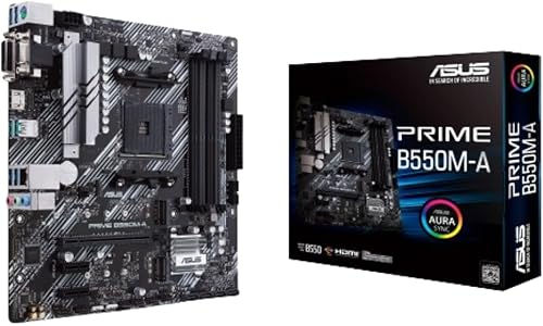 ASUS Prime B550M-A WiFi II AMD AM4 (3 generación Ryzen) Micro ATX Placa base (PCIe 4.0, WiFi 6, memoria ECC, LAN de 1 Gb, HDMI 2.1D-Sub, 4K 60 HZ,