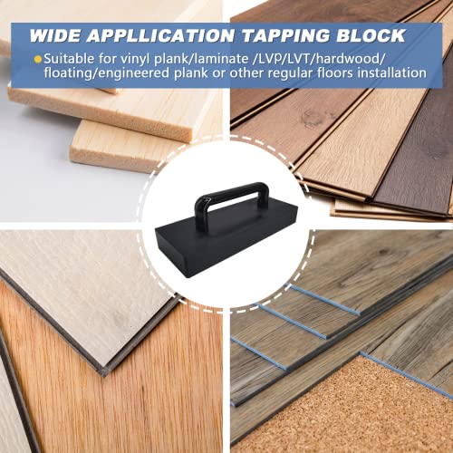 Tapping Block, Big & Weighted Floor Installation Block W/Handle No Hammer Required, For Laminate/Wood/Hardwood/Lvt/Lvp/Vinyl Plank Flooring, Heavy Flooring Tapping Tool -By Minliguy #TOP6