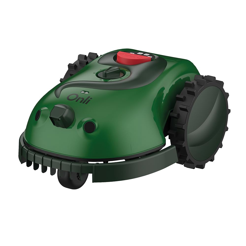 ONLI – Robot cortacésped cámara ON1008V – Altura de Corte 2 a 6 cm, Ancho de Corte 16 cm, función sin Recogida de Hierba, Pendiente 30%
