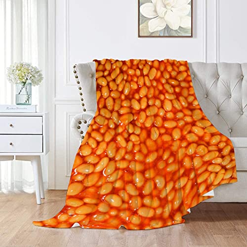zoke Baked Beans Flannel Blanket Super Soft and Warm for Household,Bed Blankets Cozy, Shaggy - Image 2