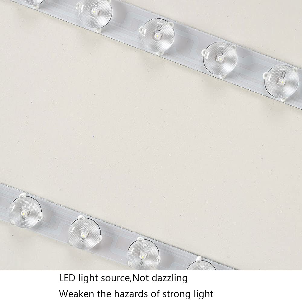 Różowa akrylowa lampa sufitowa LED o zmiennej intensywności, cienkie okrągłe oprawy oświetleniowe z makaronu, odpowiednia do pokoju dziecięcego przedpokój biurowy (średnica: 16 cali)