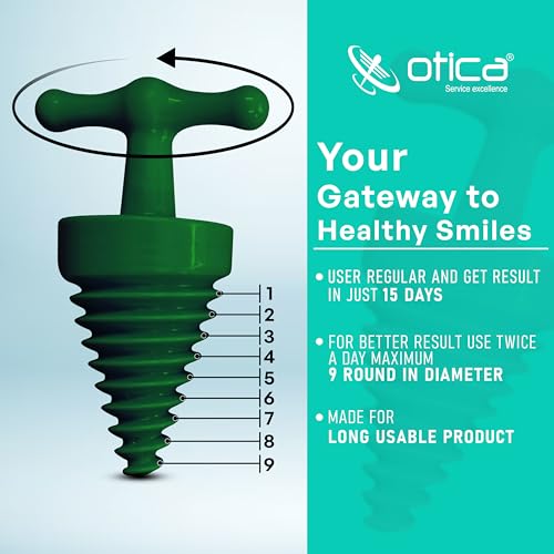 Image of OTICA Mouth Opener Dual-Use - For Emergency Anesthesia, Oral Therapy & Gutka Rehab | Spiral Jaw Stretcher with Easy-Grip Handle (Green)