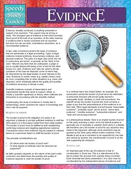 Paperback Evidence (Speedy Study Guides) Book