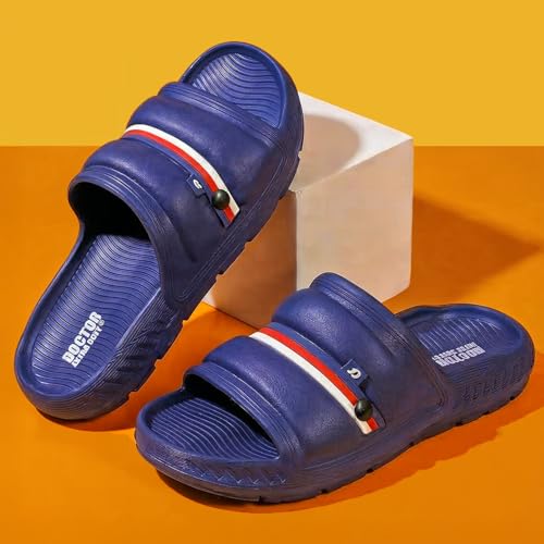 Image of DOCTOR EXTRA SOFT Men's Classic Ultra Soft Sliders /Slippers with Cushion FootBed for Adult | Comfortable & Light Weight | Stylish & Anti-Skid | Waterproof & Everyday Flip Flops for Gents /Boys D-527