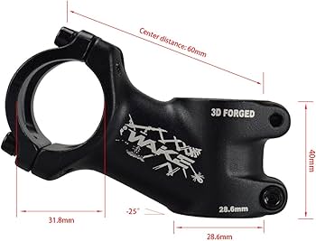 Amazon.com: Stem 31.8 Stem 60mm 25 Degree Wake Mountain Bike Stem