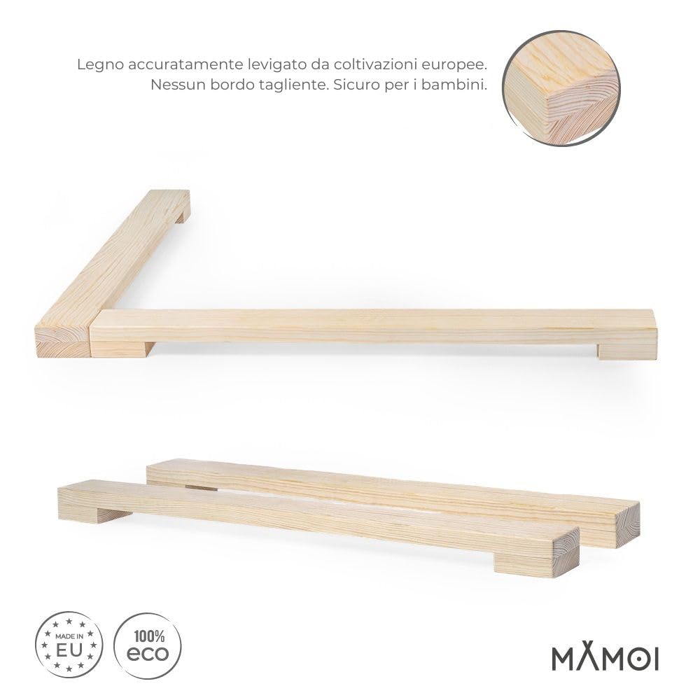 MAMOI® Trave Ginnastica Artistica 200 cm, Attrezzi Ginnastica Pieghevole per Bambini, Parallele Imbottita Antiscivolo da Casa