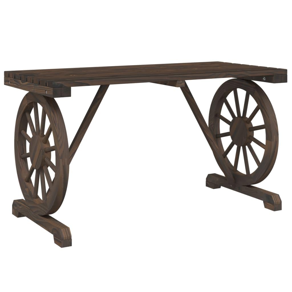 vidaXL Solid Fir Wood Patio Table 35.4