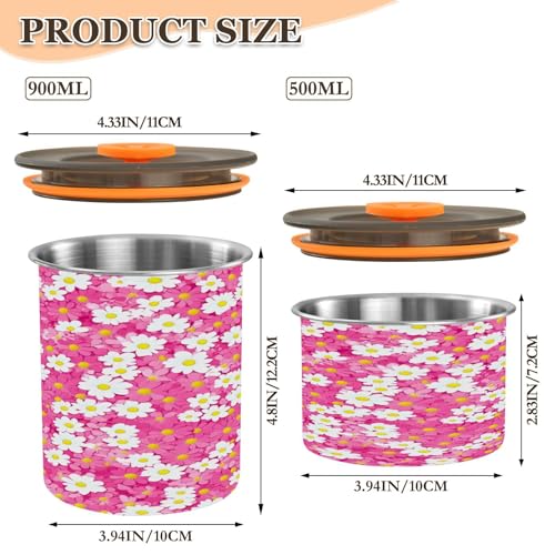 Contenedor de almacenamiento café Qilmy 17oz acero inox miniatura 3