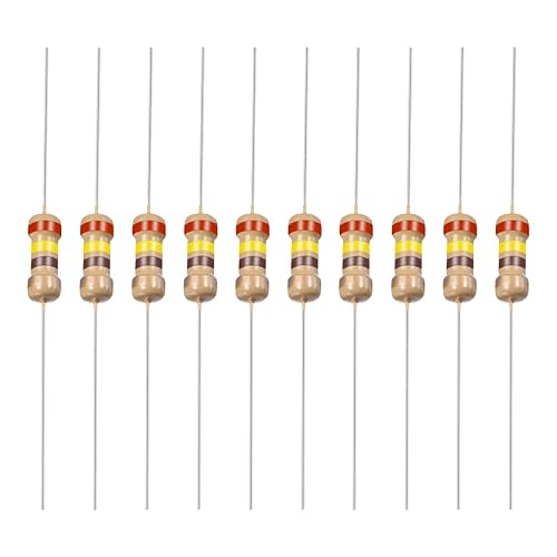 YOKIVE 50 resistencias de película de carbono, 14 W, 240 ohmios y 5 % de tolerancias, buenas para proyectos electrónicos de bricolaje (4 bandas de