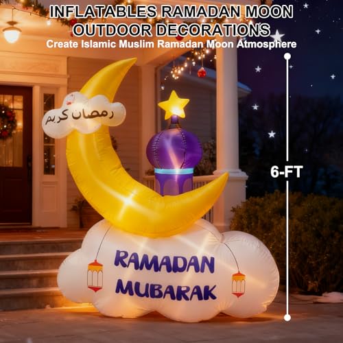 Save 6ft Ramadan Moon Inflatable Decor with Coupon - Image 3