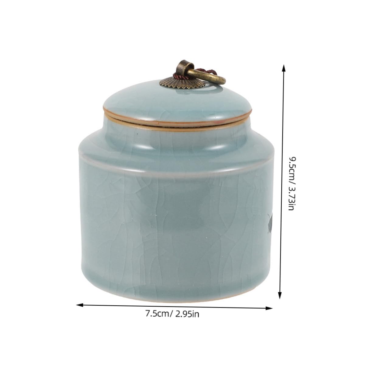 VILLCASE Set 2 Barattoli in Ceramica per Alimenti Chiusura Ermetica Capacità Grande Contenitori per Tè e Cucina per Supermercati e Caffè