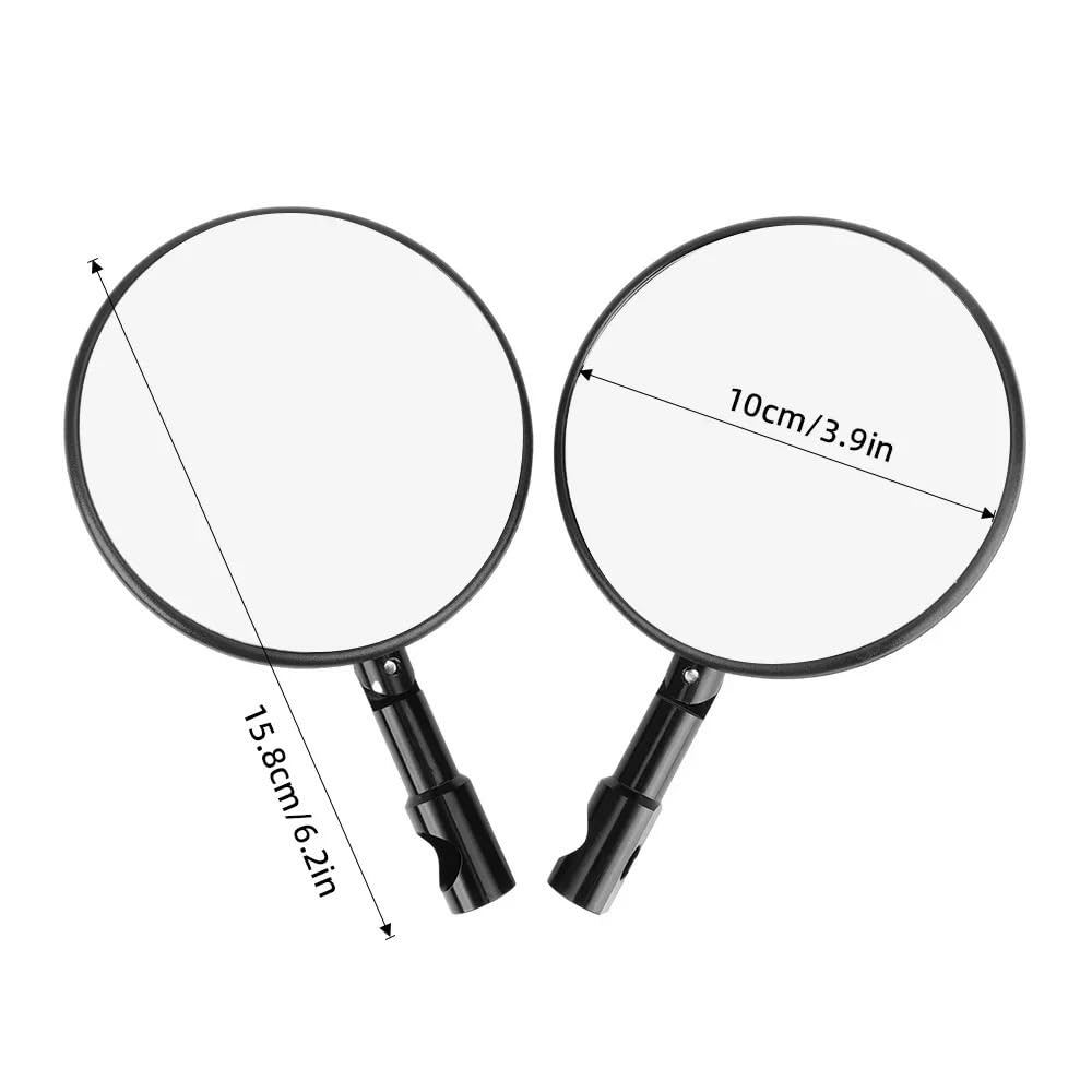 Retrovisor manillar scooter Espejo Retrovisor De Motocicleta Para Manillar 22 Mm Para Bicicleta Eléctrica Para Scooters Para ATV Para UTV Lateral Extremo Barra Aluminio CNC