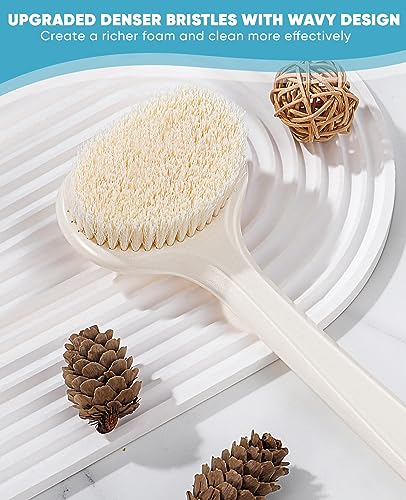 Back Scrubbers for Use in Shower 43CM Long Handle Back Scrubber for Men Woman Medium-Hard Bristles Body Scrubber for Foot Back Scratcher Body Brush Bathing Accessories - Image 4