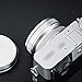 JJC Mark V Metal Lens Hood Protector with 49mm Filter Adapter Ring for Fujifilm X100VI X100V X100F X100T X100S X100 Replace Fuji LH-X100 Lens Hood & AR-X100 Adapter Ring, Fits Original Lens Cap/Silver