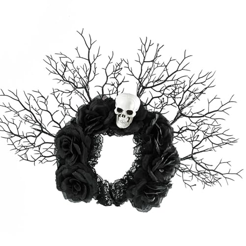 Bandeau squelette dentelle et tête de mort rose pour accessoire cheveux Halloween