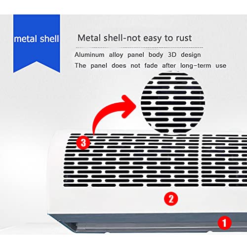 Luchtgordijnmachine, Multi-size Wit Metalen Paneel Luchtgordijnventilator Stofdicht Warmte-isolatie Luchtgordijnmachine… - Image 6