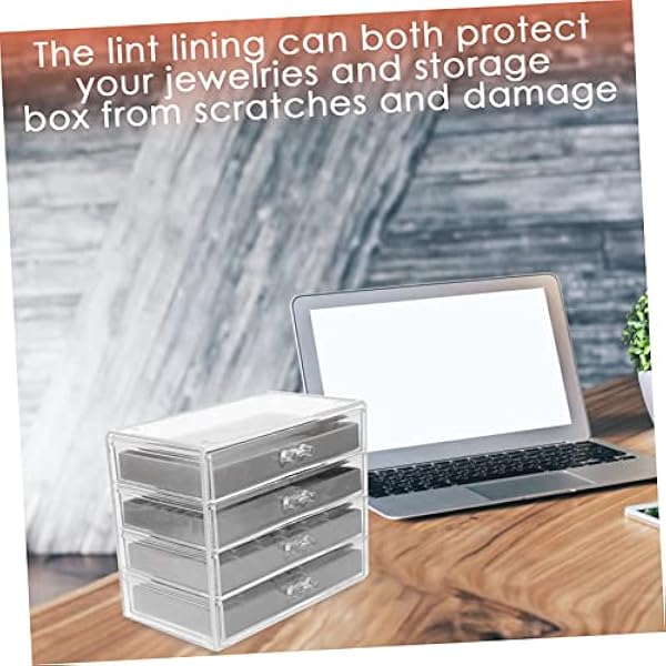 Cabilock Box voor - laag houder houder ring huis oorbel schrijfwaren kettingen - niveau helder kleine voorwerpen lippenstift make-up kantoor sieraden kwast ringen sieraden halsketting lade