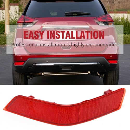 Image of Saihisday 265656FV0B Bumper Reflector, Rear Bumper Reflector Replacement for Nissan Rogue 2016-2020, Rear Left Light Reflector Cover Bumper