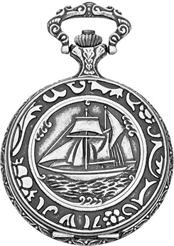 Preisvergleich Produktbild Eichmüller Taschenuhr Segelschiff / Boot 8202-01 mit Taschenuhrkette und Etui