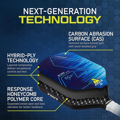 Image of JOOLA Ben Johns Hyperion Pro Pickleball Paddle - Tournament Edition Pickleball Racket - World Champion Surface Technology Options - Polypropylene Honeycomb Core 13.5mm, 14mm, or 16mm