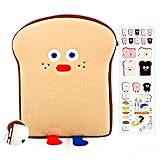 Detailed finishing: The cute toast-shaped character face section is detailed in embroidery. The inside of the case can be made more stable and fluffy with a soft polyester and sponge to protect against external shocks. Ease of use: The band inside th...