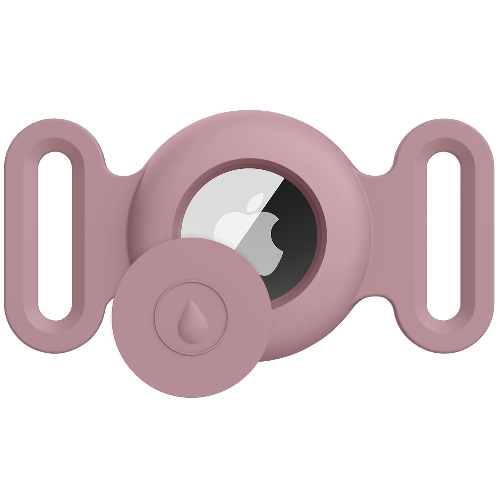 VANCLE Funda Airtag, Silicona Fundas Apple Airtags para Perro Gato, Anti-Perdida Anti-Rasguños Ligero Duradera Protectora Funda, AirTag Perros Gatos Fundas Collar (L, Humo Violeta)