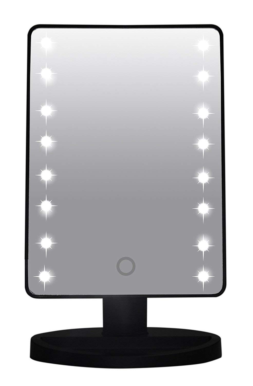 Flexible Gooseneck Lighted Bathroom Vanity Mirror with 360 Degree Swivel Perfect Makeup Mirror with Light, Rectangular, Tabletop mount, Framed, Clear-image-17