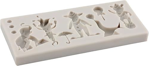 Miniatura 7 de Sijiangmold Moldes de silicona para fondant de circo, payaso, elefante, chocolate, teatro, monociclo, globo, para decoración de cupcakes, decoración