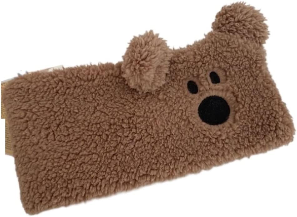 Scarves Cute Puppy Scarf Girl Plush Scarf Winter Warm Perforated Scarf Female Scarf