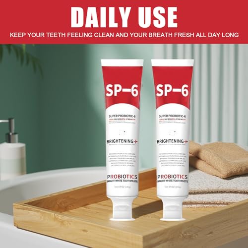 2pcs SP6 Probiotische Whitening Zahnpasta, 140g SP6 Zahnpasta, Zahnaufhellung Und Frischen Atem, 6 Probiotika-Formel Für Gesundes Zahnfleisch, Für Empfindliche Zähne – Bild 8