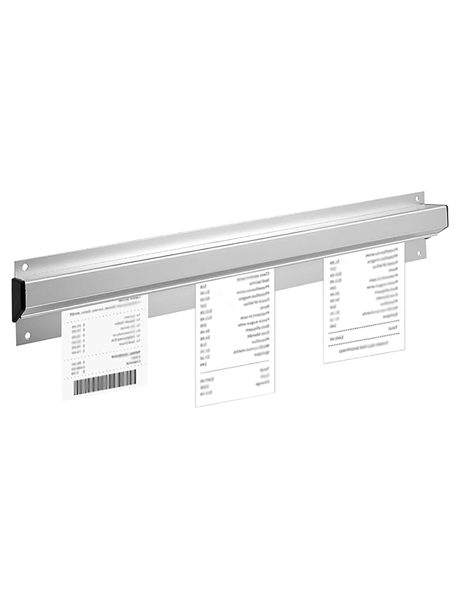 Stojak na paragony, Zamów uchwyt na bilety 35,4 cala, aluminiowy, samoprzylepny, ze śrubami(4 pack)