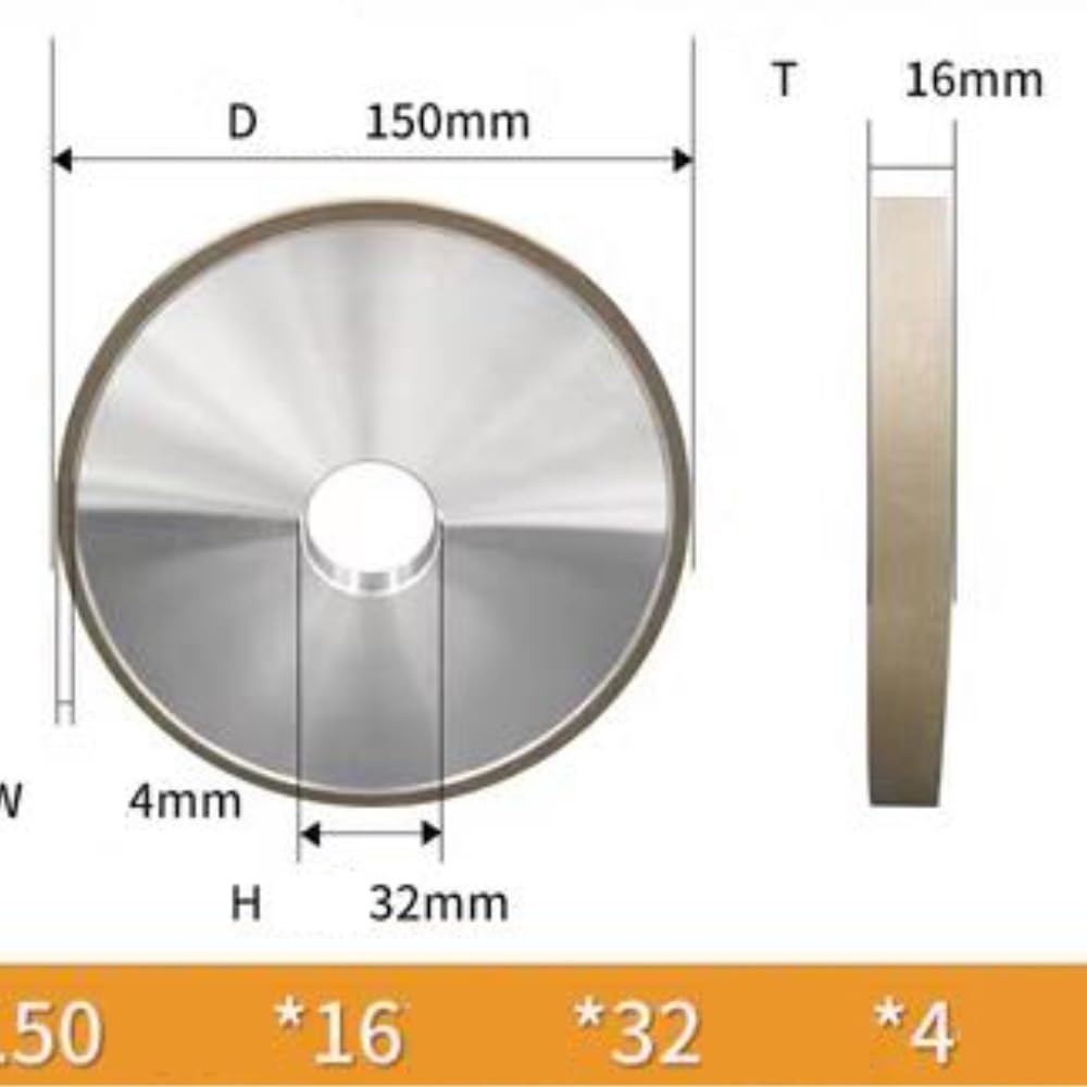 tarcze szlifierskie, Ściernica diamentowa CBN z żywicą, azotek boru sześcienny, stal szybkotnąca, 150 mm, 200, do szlifowania metalu, narzędzia cięcia/100 * 10 20 4(150 * 16 * 32 * 4)
