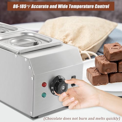 image for Ottapic 9 Lbs 2 Tanks Chocolate Tempering Machine Chocolate Melter, Ch