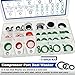 Daptemn 175 PCS A/C Compressor System Seal Washers Kit, 12 Size Air Conditioning Gasket and 18 Size Car AC O Rings, Universal Vehicle Repairs Automotive Self-Centered Washer