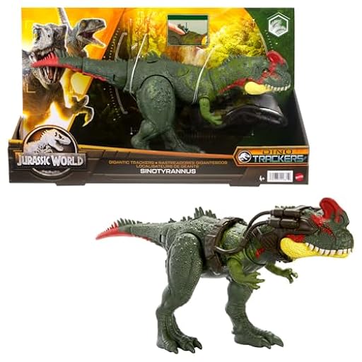 Mattel Jurassic World Gigantic Trackers Sinotyrannus Dinosaurio de juguete, +4 años (HLP25) | Ya disponible en tu tienda friki favorita! En mundofriki.es!