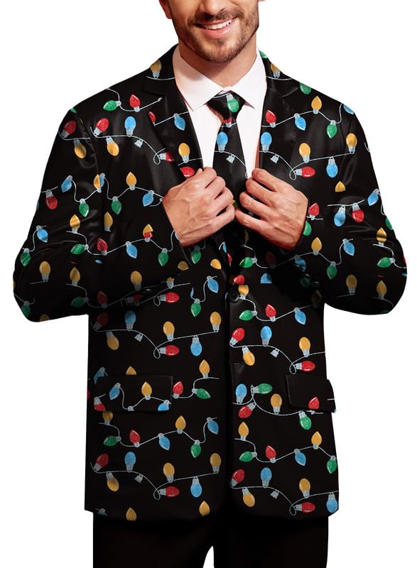 Arvilhill Men's Christmas Blazer with Tie - Ugly X-Mas Festive Ja...