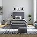 DHP Janford Upholstered Bed, Gray Linen, Twin