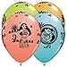 Produktbild Qualatex 48724 Disney Vaiana und Maui Geburtstag Runde Spezial-Sortiment Latex-Luftballons, 27,9 cm