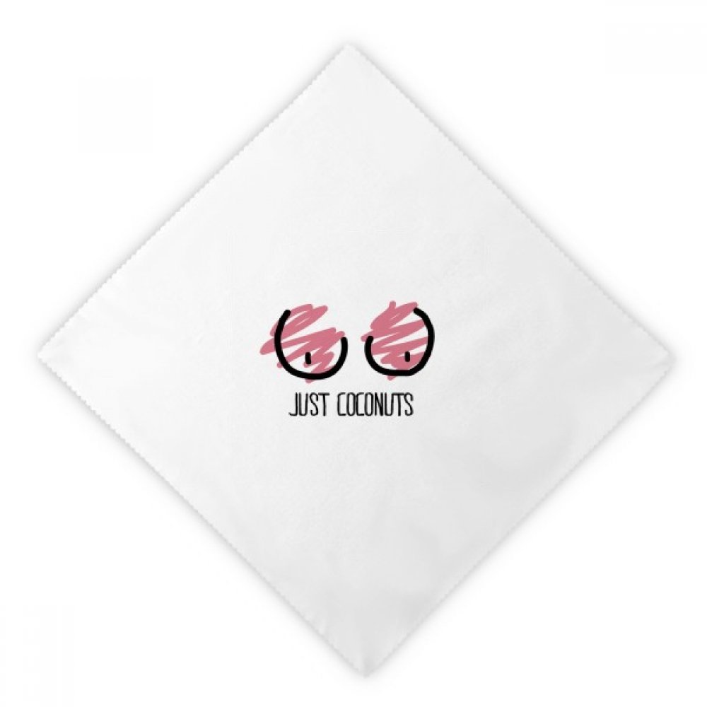 Servilletas decorativas de tela para almuerzos con divertido diseño de cocos rosa