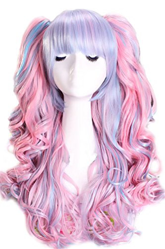 Nuoqi® Donne lungo miscela blu rosa Lolita