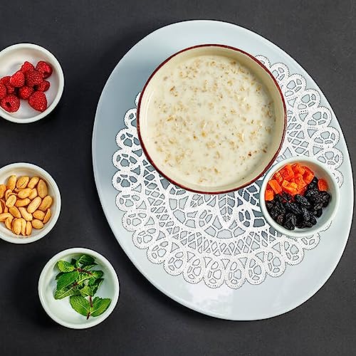 Teyoon 8 Pieces Doilies 6 Inch Crochet Round Lace Doily Handmade Placemats Crocheted Coasters thumb #4