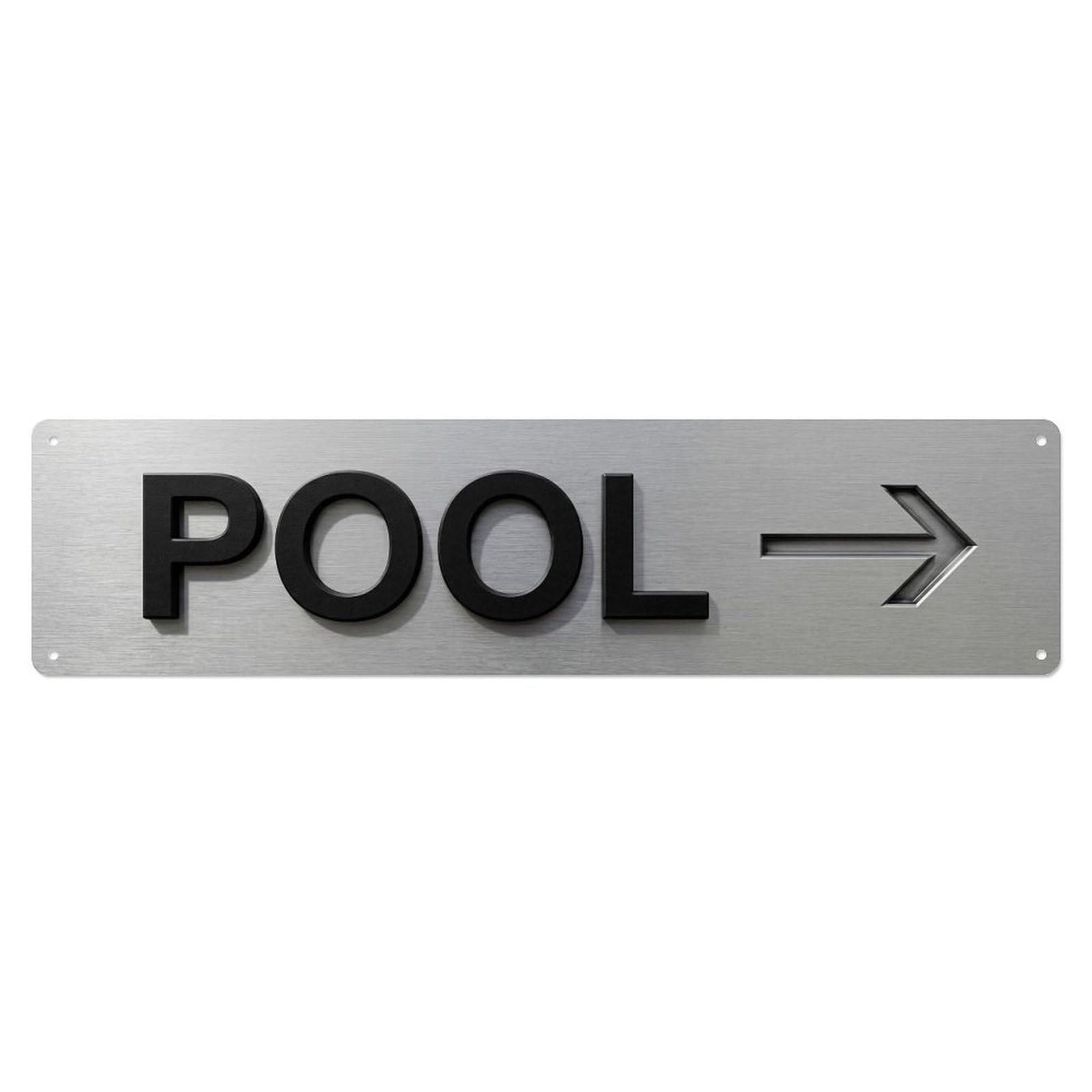Swimming Pool Silver Gray Metal Tin Sign