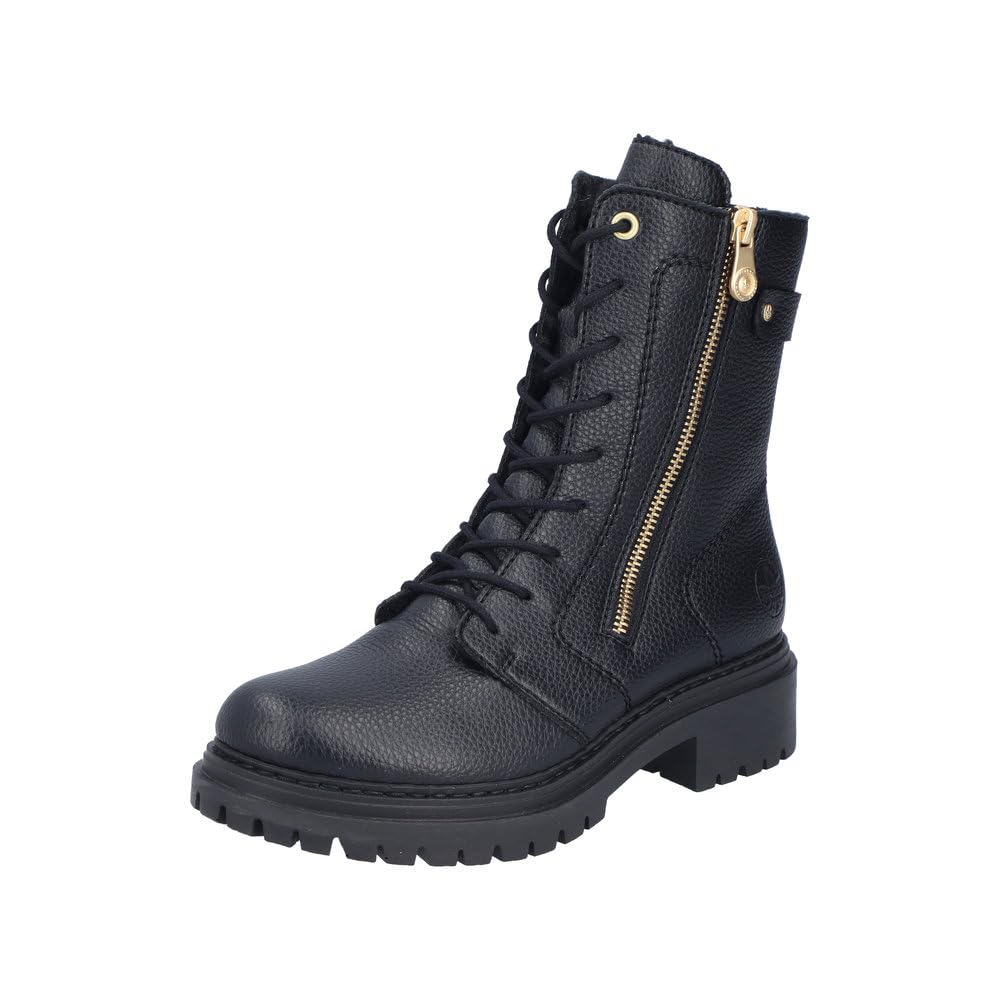 Rieker Women's 72640 Biker Boots, Black, 36 EU, black, 3.5 UK