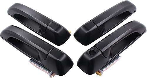 Miniatura 2 de MOTOKU Manija de puerta exterior delantera y trasera del lado del conductor y del pasajero, color negro para Ram 1500 2500 3500 4500 5500 2010-2020