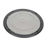 Frcolor 車用サブウーファーメッシュ保護カバー ブラック 耐久性のあるスピーカーグリル カーオーディオ用防塵ネット 簡単取り付け可能