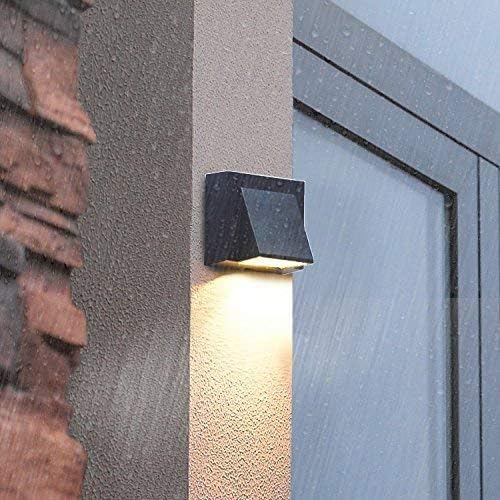 GreyWings IP65 5 watt Outdoor Waterproof Single Face Wall Mounted Light (Warm White,Aluminium)