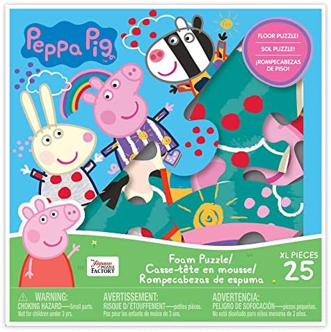 Peppa Foam Jigsaw Puzzle, Large Floor Puzzle, 25 Piece Puzzle for Kids 3 and Up, Peppa Pig Toys