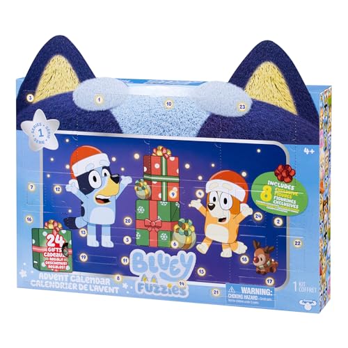 Image of BLUEY Fuzzies Advent Calendar Pack, 8 Exclusive Mini-Figures